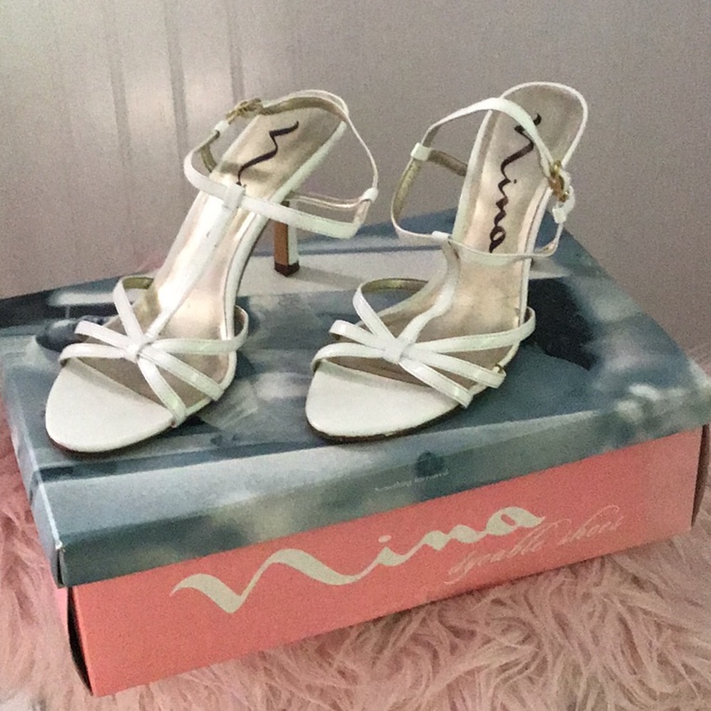 Nina Leather T-Strap Sandals